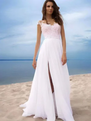 S-3XL2023 New Sebastian Chiffon Dress Prom White Evening Dress Sexy Split Bridesmaid Dress Stage Host Dress Graduation Dress