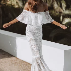 Lace Boho Wedding Dress Mermaid Off The Shoulder Bridal Dresses Bohemian Bridal Gowns Bride Dress Beach Vintage 2025 Customized