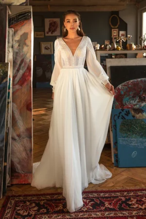 Lakshmigown Puffy Long Sleeve Dress Women Boho Wedding Dresses 2024 Vestido Sexy Bridal Wedding Gown Backless Lace Customized