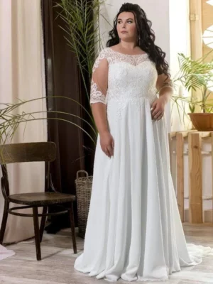Svatební Šaty pro Plnoštíhlé Pohodlné a Elegantní