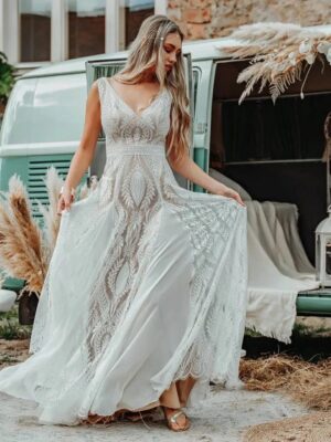 Svatební Šaty Boho Srdce Mraků