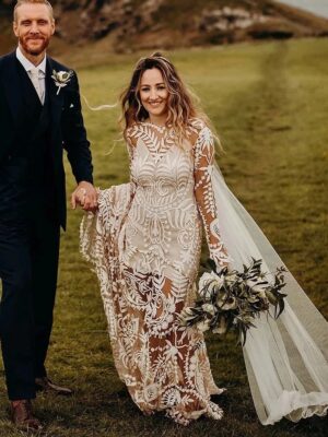 Svatební Šaty Boho Stříbrné Ticho