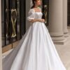 SoDigne 2023 Modern Boho Wedding Dresses Satin Short Sleeves Bow Square Collar Appliques Bride Dress Customized Wedding Gowns 5 S13b15024242b47cda3c0e130d4f462eeD Cropped