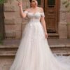 Classic Off Shoulder A-Line Wedding Dresses Plus Size Sweetheart Neck Bride Gowns Appliques Floor Length Tulle Robe De Mariee