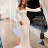 SoDigne 2024 Arabic Mermaid Wedding Dress Dubai Bride Dress Square Neck Long Sleeves Modest Muslim Wedding Gown Evening Dress 5 Afb456b29b33448f38faf468efad24fd16 Cropped 600x800 1