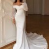 Elegant Sweetheart Wedding Dress Women Mermaid Long Sleeve White Off The Shoulder Bridal Gown Train Vestido De Novia Customized 7 Hbd86b60fbc4c4fd2a62a2f2340af3d87c Cropped
