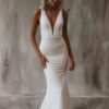 Elegant Mermaid Wedding Dress Women 2025 V-Neck Open Back White Satin Spaghetti Straps Bridal Gown Customized Vestidos De Novia 6 S090f6f23f2884b4cb14f788a5c48162aO Cropped