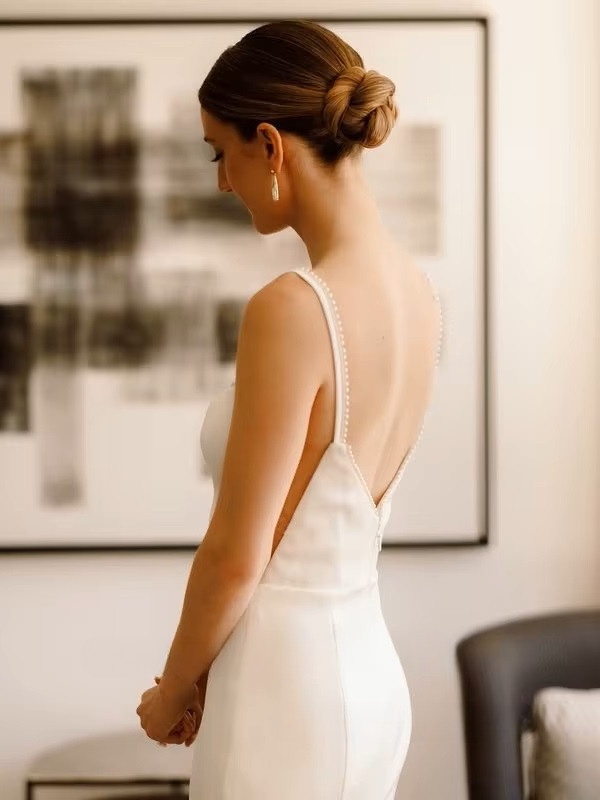 SoDigne Mermaid Satin Wedding Dress Square Collar Sleeveless Pearls Bride Dresses 2025 Bridal Gowns vestidos de novia Customized 3 SoDigne Mermaid Satin Wedding Dress Square Collar Sleeveless Pearls Bride Dresses 2025 Bridal Gowns vestidos de novia Customized - Obrázek 3