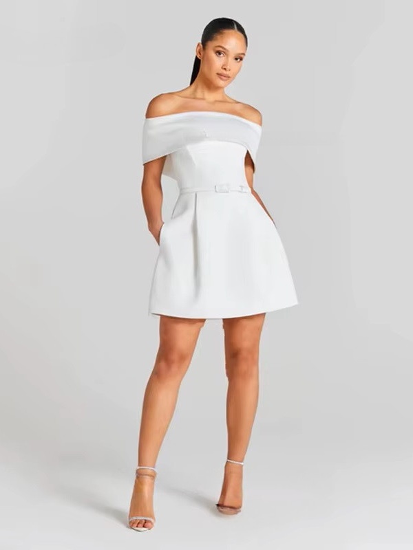 Customized Modern Mini Satin Wedding Dresses Sexy Boat Neck Pleat Pearls Long Sleeves Bride Dresses Sexy Backless Wedding Gowns 1 Customized Modern Mini Satin Wedding Dresses Sexy Boat Neck Pleat Pearls Long Sleeves Bride Dresses Sexy Backless Wedding Gowns
