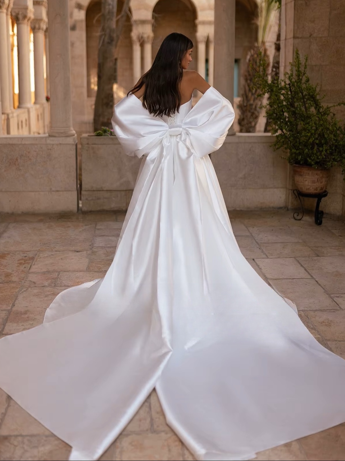 SoDigne A-line Simple Satin Wedding Dresses Sweetheart Sleeveless Bridal Dress Split Wedding Gown Robe De Mairee Customized 4 SoDigne A-line Simple Satin Wedding Dresses Sweetheart Sleeveless Bridal Dress Split Wedding Gown Robe De Mairee Customized - Obrázek 4