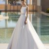 SoDigne Modern Satin Wedding Dresses A-Line Sleeveless Vestido De Noiva Women Bridal Dress Princess Wedding Gowns Customized 4 S226b844399e146609031b6247b4c85a0V Cropped