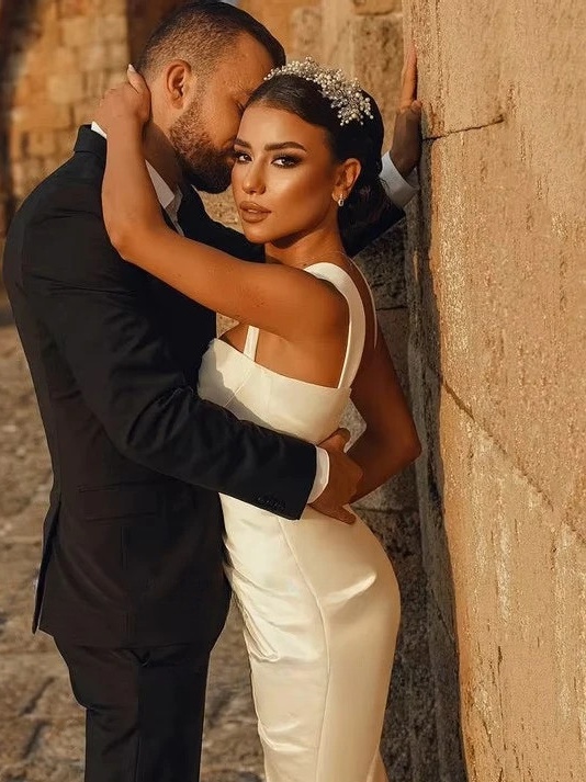 SoDigne Mermaid Satin Wedding Dress Sweetheart Sleeveless Bridal Gown Split Long Bride Dresses vestidos de novia Customized  4 SoDigne Mermaid Satin Wedding Dress Sweetheart Sleeveless Bridal Gown Split Long Bride Dresses vestidos de novia Customized  - Obrázek 4