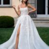 SoDigne Luxury A-line Wedding Dresses Square Collar Sleeveless Bridal Gown Beach Backless Appliques Tulle Split Bridal Dress 7 S5be5fbfe1c7b499fb14a3f7c19023cc9L Cropped