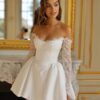 Simple Mini Lace Wedding Dress Vintage Strapless Formal Pleat Off Shoulder Sequined Ball Gowns Sexy Backless Lace Up Customized 5 S6b20514c710e4e779f1dec351e9be5a9a Cropped