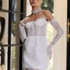 Customized Lace Appliques White Wedding Dresses Mini Strapless Sleeveless Wedding Party Gowns Sexy Backless Short Bride 2025 6 S700734b1763e401fa61d6d14d37e747eR Cropped