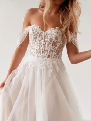 SoDigne Elegant Ivory Vintage Wedding Dresses Off Shoulder A Line Bride Dress For Brides Lace Appliques Bridal Gown Customized 7 S77aeb2e959b140a8b46f503b299b3bb9v Cropped