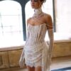 Sweetheart Mini Mermaid Wedding Dress Sexy Strapless Pleated Lace Illusion Sexy Sleeveless Backless Short Gowns Customized 2025 4 S98dcc798a2d041d4a3de393a295db9f0H1 Cropped