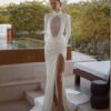 SoDigne Mermaid Wedding Dresses High Neck Full Sleeves Satin/Lace Bridal Dress Long Wedding Gown Robe De Mairee Customized 2 Sa1b03dfc49df4e828dde57b2171f7548I Cropped Cropped