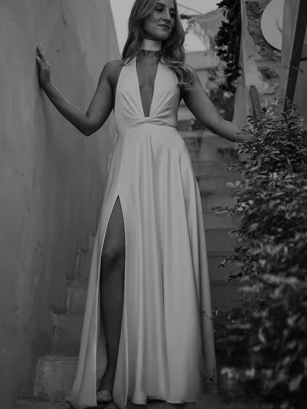 SoDigne Mermaid Simple Wedding Dresses Halter Sleeveless Bridal Dress Beach Long Wedding Gown Robe De Mairee Customized 3 SoDigne Mermaid Simple Wedding Dresses Halter Sleeveless Bridal Dress Beach Long Wedding Gown Robe De Mairee Customized - Obrázek 3