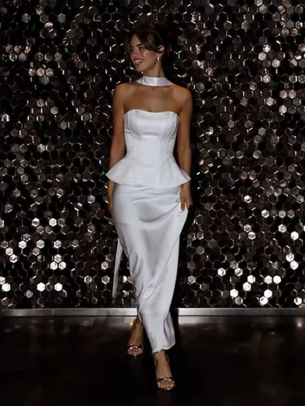 LORIE Corset Mermaid Wedding Dress Elegant Bobycon Two Pieces Strapless Bride Gown 2025 Customized Bride Dress vestidos de novia - Obrázek 2