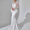 SoDigne Mermaid Satin Bride Dresses Appliques Full Sleeves Wedding Dress Long Bridal Gowns with Bow Robe De Mairee Customized 8 Sb04bb024155246aea77fc973d164ca3fe Cropped