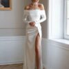 Modern Long Sleeve Mermaid Wedding Dresses Satin Pleat Off The Shoulder High Side Split Bridal Gown Vestido De Noiva Customized 5 Sb8a4b57525b34c51a8c64e2820bb48c7z Cropped 600x800 1
