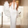SoDigne Mermaid Wedding Dresses Halter Sleeveless Bridal Dress 3D Flowers Shawl Beach Wedding Gown Robe De Mairee Customized 8 Scf8b1031d9c54b78aa25da62ae6e3ae3y Cropped
