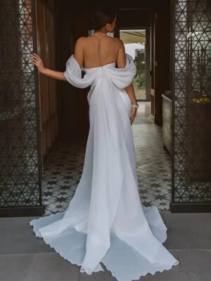 Elegant Sweetheart Mermaid Wedding Dress Women White Off The Shoulder Open Back Bridal Gown Train Vestidos De Novia Customized 7 Sdc96258594b74b51a4eeb46c35e543944 Cropped