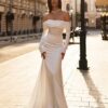 SoDigne Elegant Wedding Dresses Off Shoulder Long Sleeves Mermaid Satin Bride Dress vestidos de novia Satin Simple Party Gown 7 Se4c7b04ff6724460a521ed5a41df4d2fT Cropped1