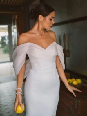 Elegant Sweetheart Mermaid Wedding Dress Women White Off The Shoulder Open Back Bridal Gown Train Vestidos De Novia Customized 8 Sf108dfc3e90b4b6eaa11836a52823f05f Cropped