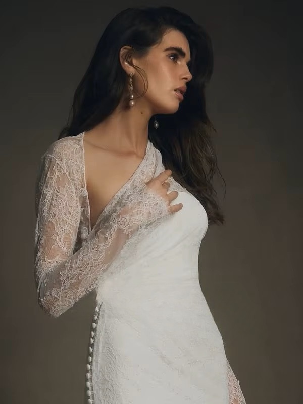 SoDigne Mermaid Boho Wedding Dresses Full Sleeves Lace Bridal Dress Long Beach 2025 Wedding Gown Robe De Mairee Customized 2 SoDigne Mermaid Boho Wedding Dresses Full Sleeves Lace Bridal Dress Long Beach 2025 Wedding Gown Robe De Mairee Customized - Obrázek 2