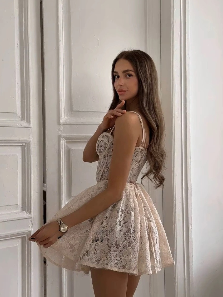 SoDigne A-line Lace Mini Wedding Dress Sweetheart Sleeveless Bride Dresses Beach Bridal Gowns vestidos de novia Customized 2 SoDigne A-line Lace Mini Wedding Dress Sweetheart Sleeveless Bride Dresses Beach Bridal Gowns vestidos de novia Customized - Obrázek 2